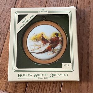 Hallmark keepsake ornament 1984 ring necked pheasant holiday wildlife collection